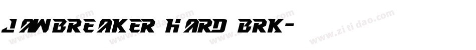 Jawbreaker Hard BRK字体转换